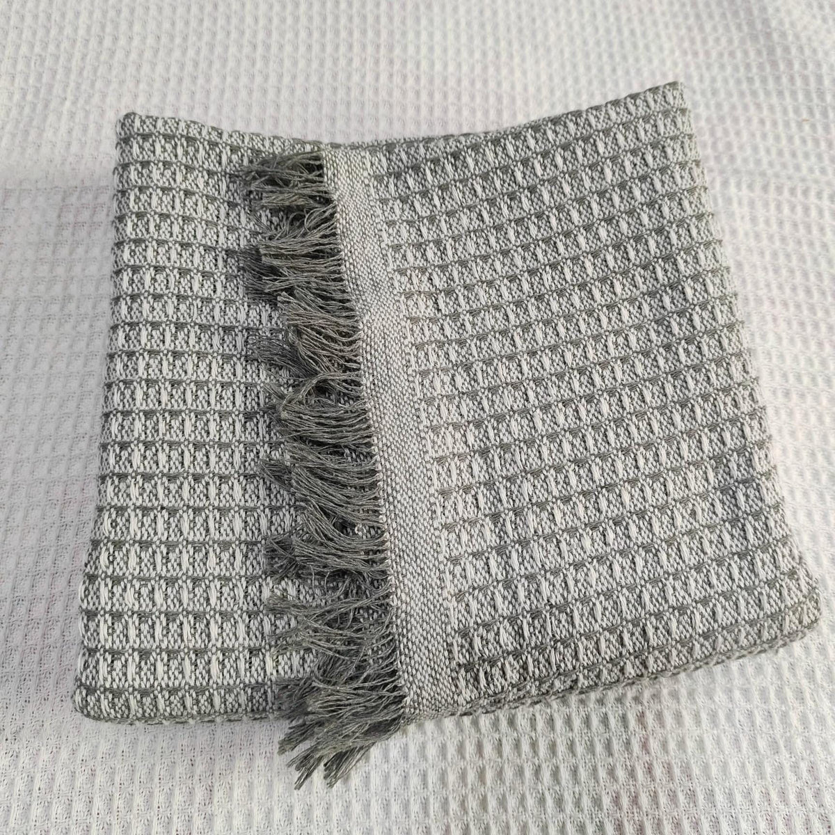 Waffle Weave Cotton Sofa Cover: Extra Large, Soft Organic Blanket