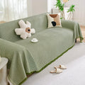 Waffle Weave Cotton Sofa Cover: Extra Large, Soft Organic Blanket