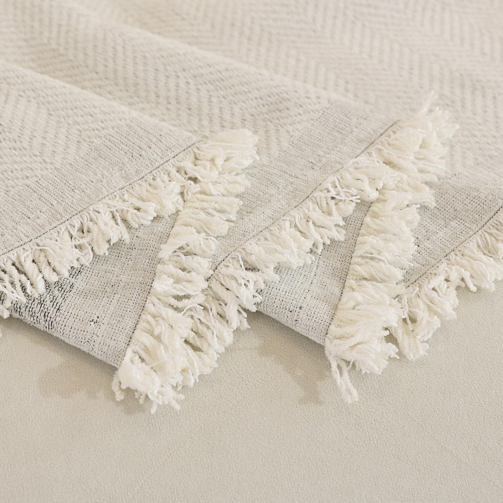 Solid Color Chenille Sofa Throw Blanket: Custom Length, All-Season Thick Soft Couch Cover