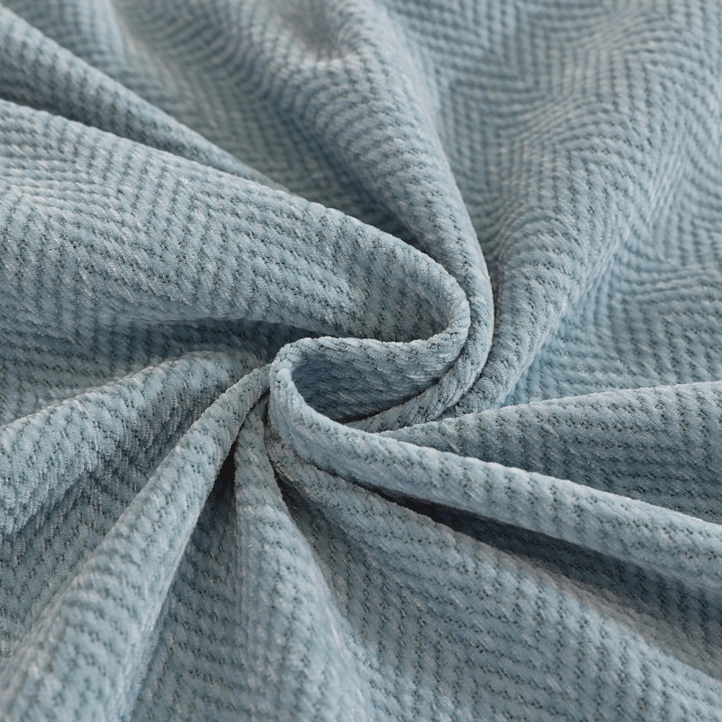 Chenille Sofa Throw Blanket: Custom Length, Pastel Decor, Skin-Friendly