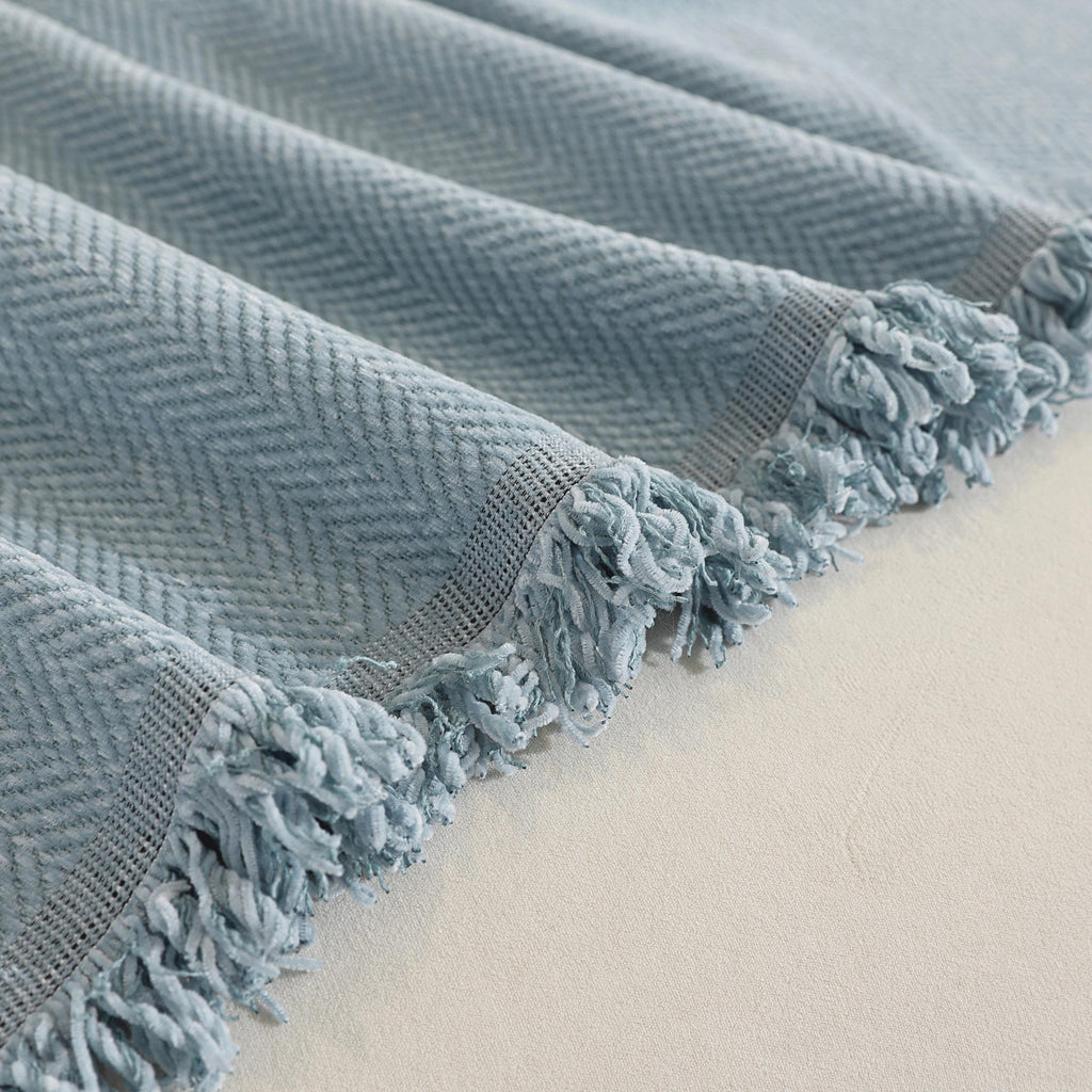 Chenille Sofa Throw Blanket: Custom Length, Pastel Decor, Skin-Friendly