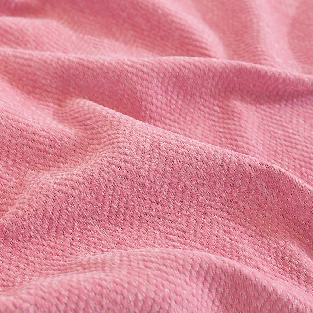 Blush Pink Chenille Bed Throw Blanket: Soft Sofa Cover, Elegant Drape
