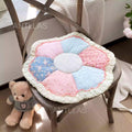 Handmade Floral Patchwork Seat Cushion: Cotton Seat Pad, Anti-Slip Floor Mat