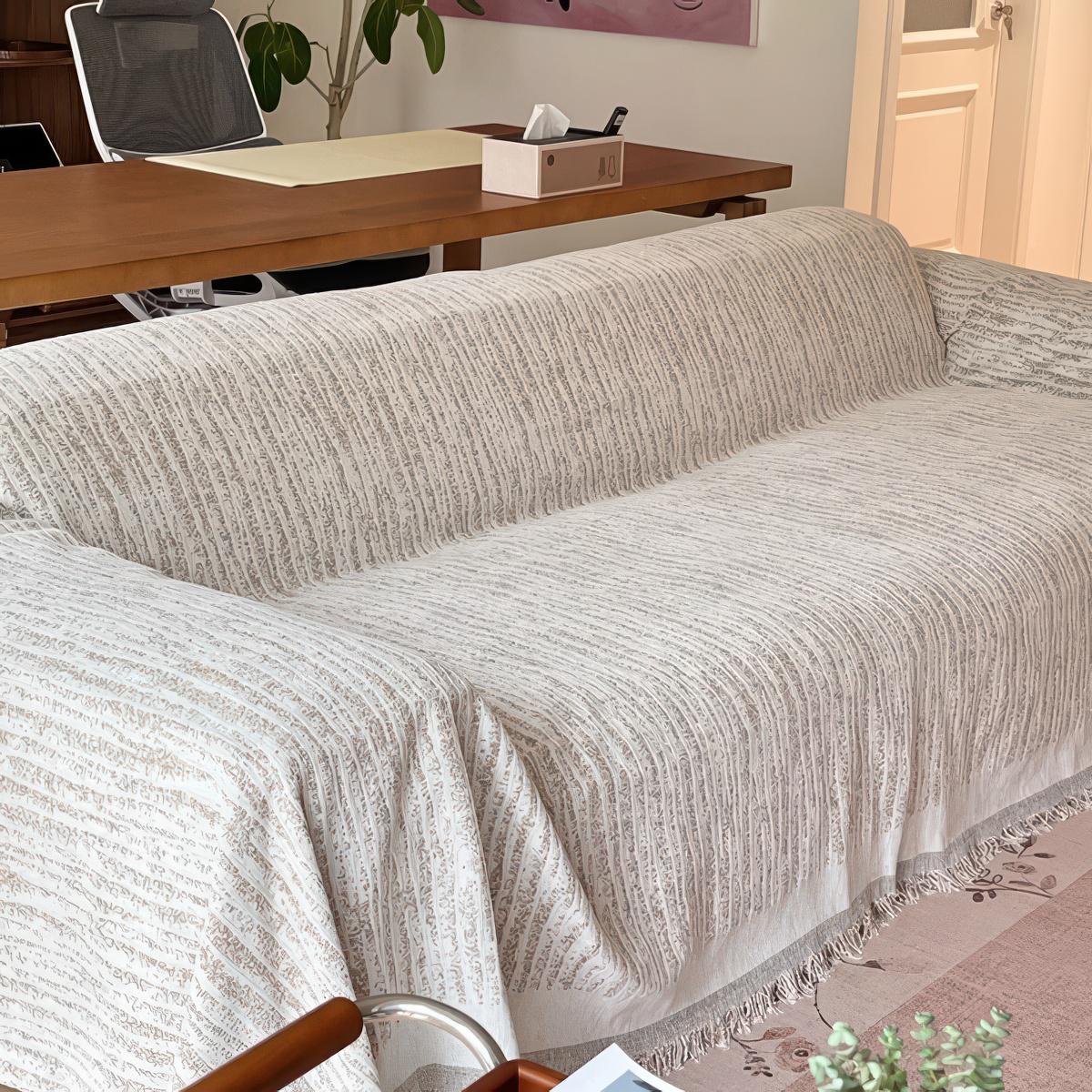 Chenille Sofa Covers Throw Blanket, Bed Cover : Soft, Durable, Minimalist Decor