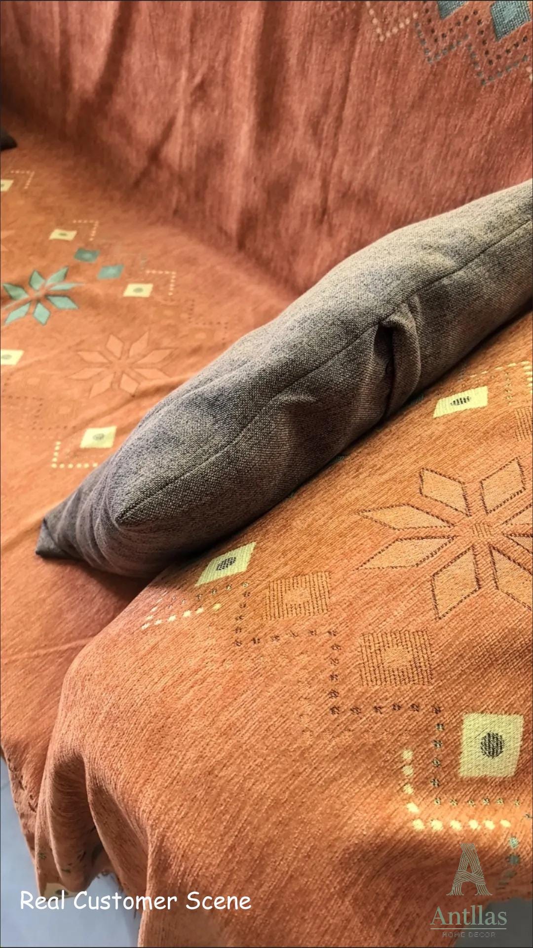 Bohemian Chenille Sofa Cover: Anti-Slip Couch Cover, Cat Scratch Resistant