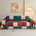 Geometric Chenille Sofa Cover, Soft Sectional Couch Throw, Washable Pet Furniture Protector