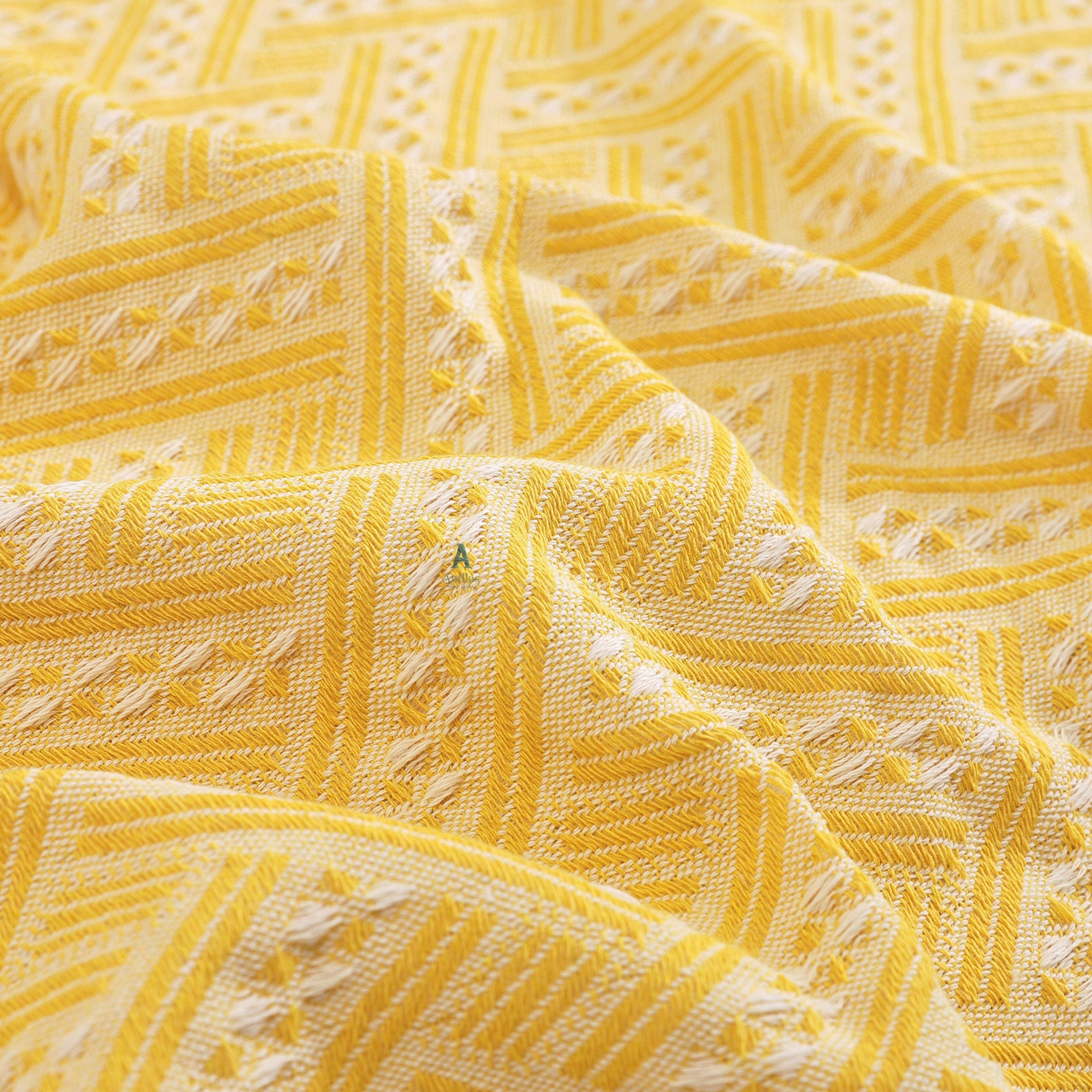 Geometric Cotton Sofa Cover, Woven Sectional Throw, Washable Slipcover, Pet Friendly Protector