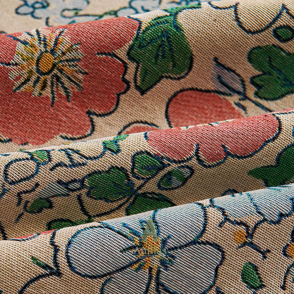 Floral Ruffle Sofa Cover, French Country Cottagecore Decor