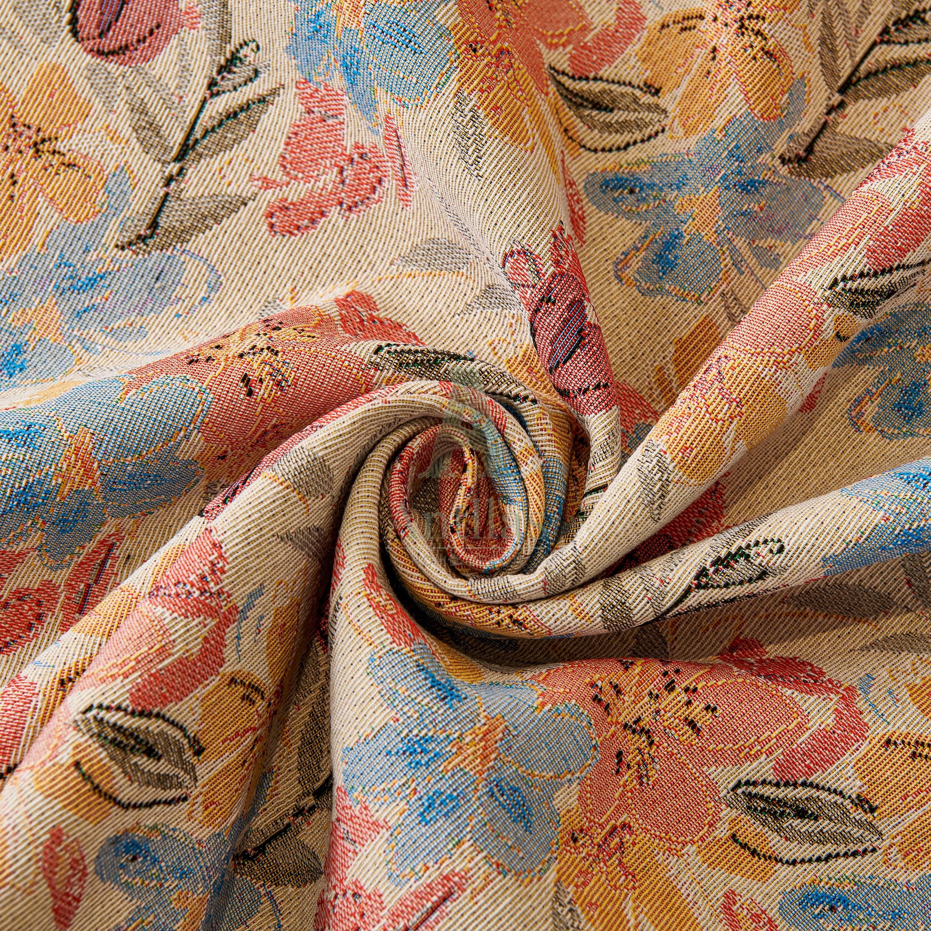 Floral Oil Painting Sofa Cover, Blue Velvet Ruffle Throw