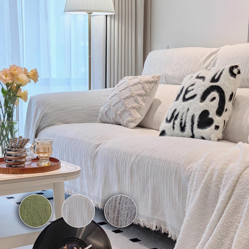 Chenille Sofa Covers Throw Blanket, Bed Cover : Soft, Durable, Minimalist Decor