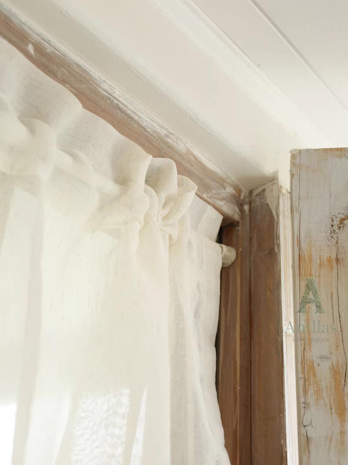 Linen Tie-Up Curtain - French Country Balloon Shade