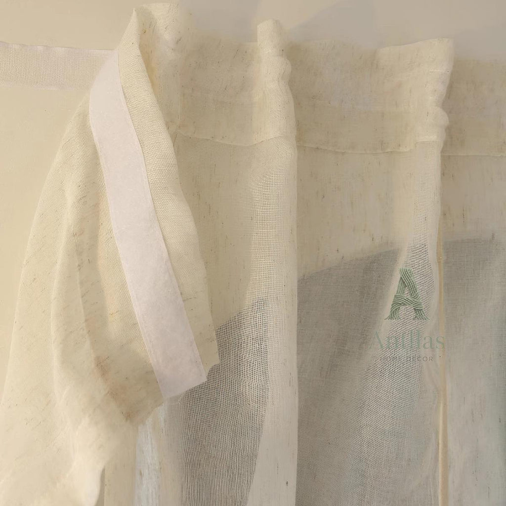 Linen Tie-Up Curtain - French Country Balloon Shade