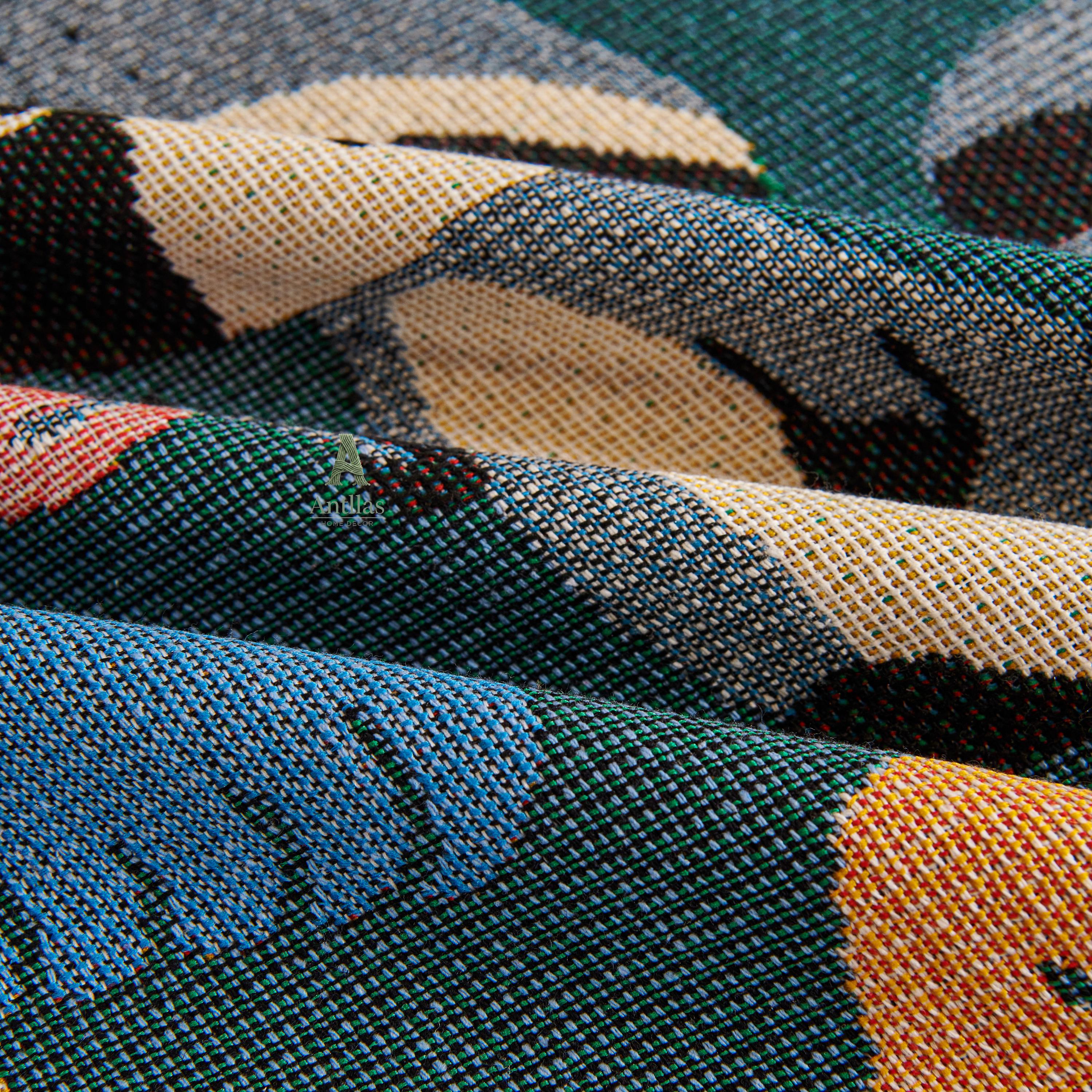 Forest Animal Chenille Throw Blanket, Cottagecore Kids Decor