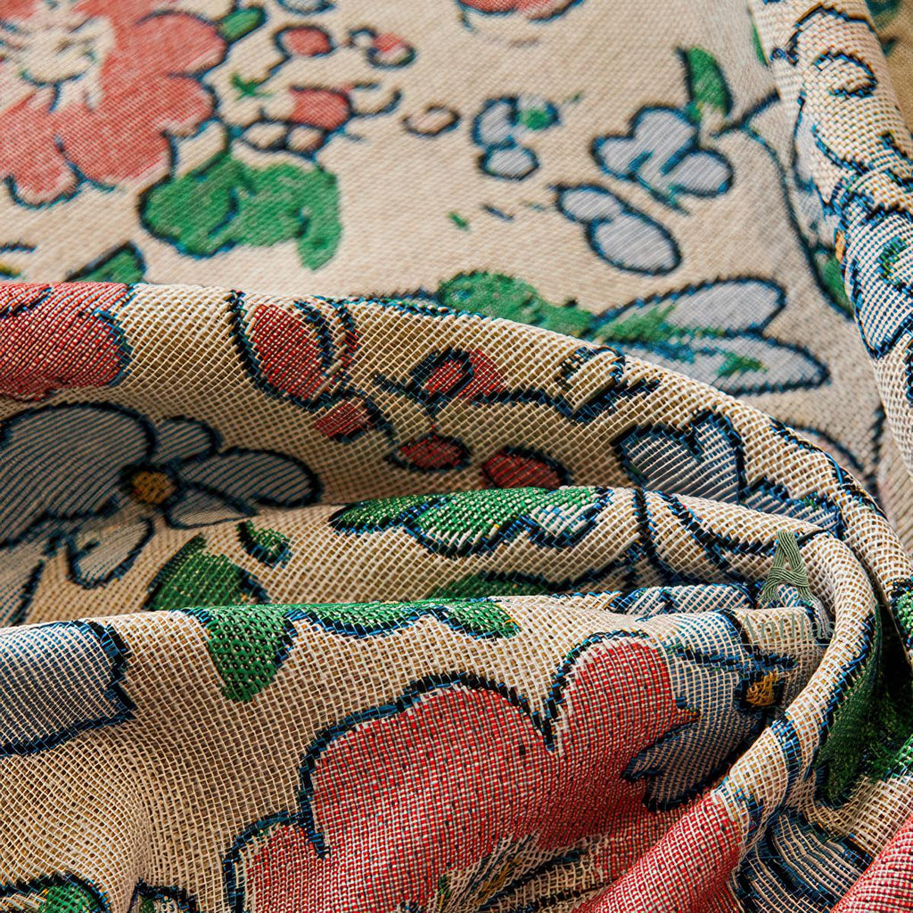 Floral Ruffle Sofa Cover, French Country Cottagecore Decor