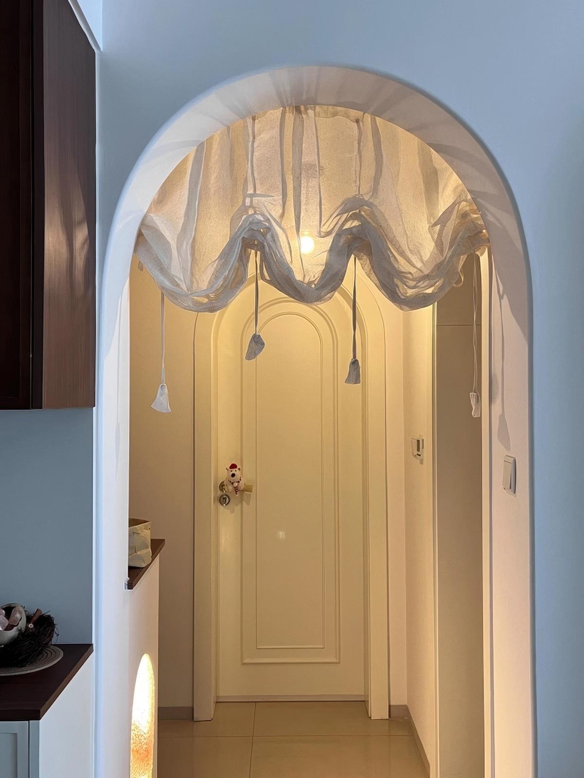 Linen Tie-Up Curtain - French Country Balloon Shade