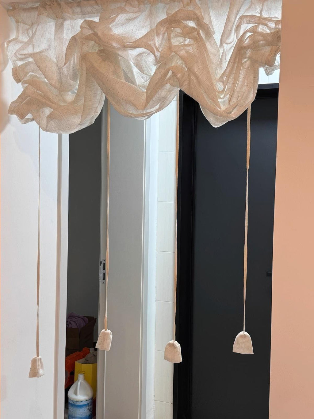 Linen Tie-Up Curtain - French Country Balloon Shade