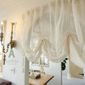 Linen Tie-Up Curtain - French Country Balloon Shade