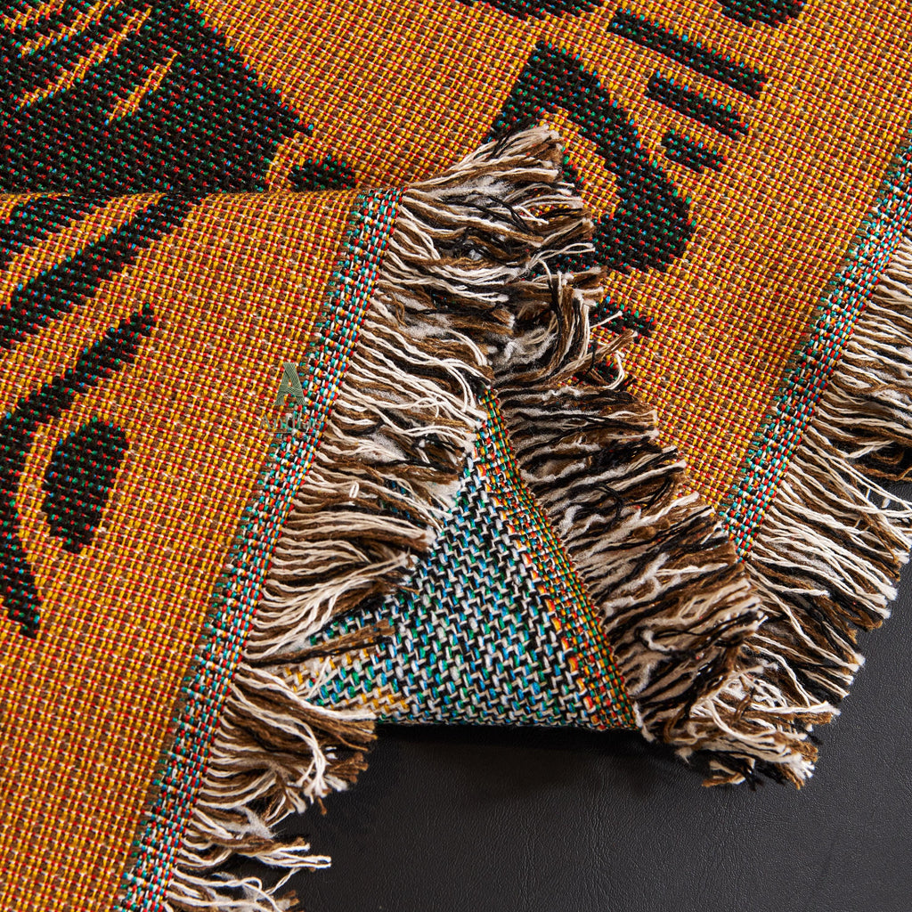 Chenille Jungle Animal Sofa Throw, Tribal Boho Kids Decor