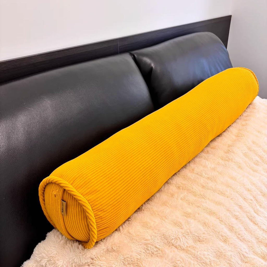 Ergonomic Corduroy Body Pillow, Maternity Side Sleeper Bolster, Leg Support Cushion (Washable Cover)