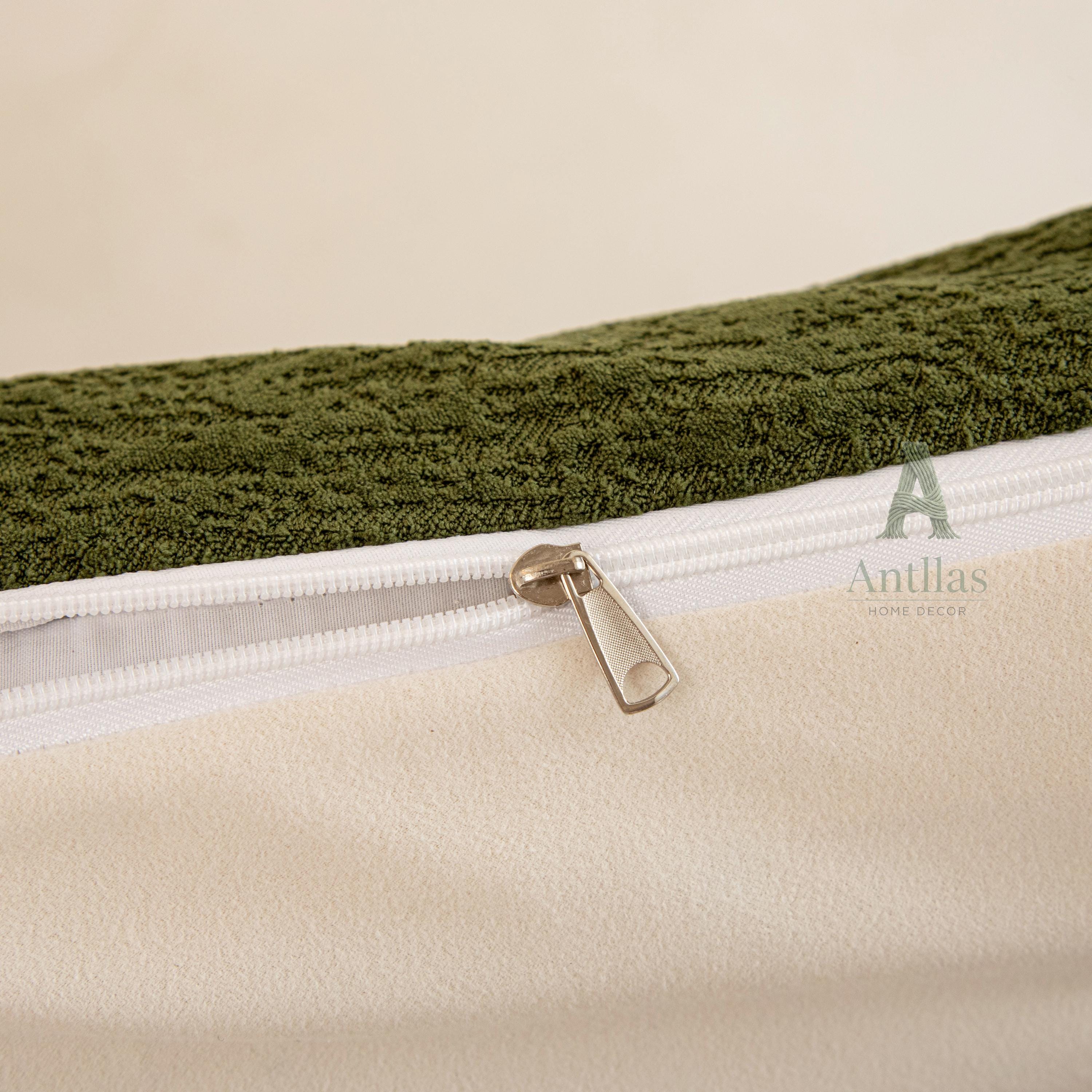 Textured Linen Headboard Cushion, Upholstered Bed Backrest, Tufted Reading Pillow