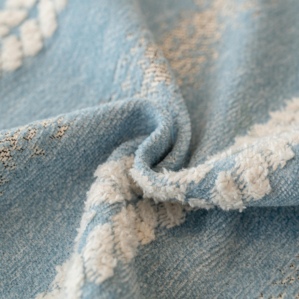Boho Chenille Sofa Throw Blanket, Tufted Striped Couch Cover, Tassel Furniture Protector