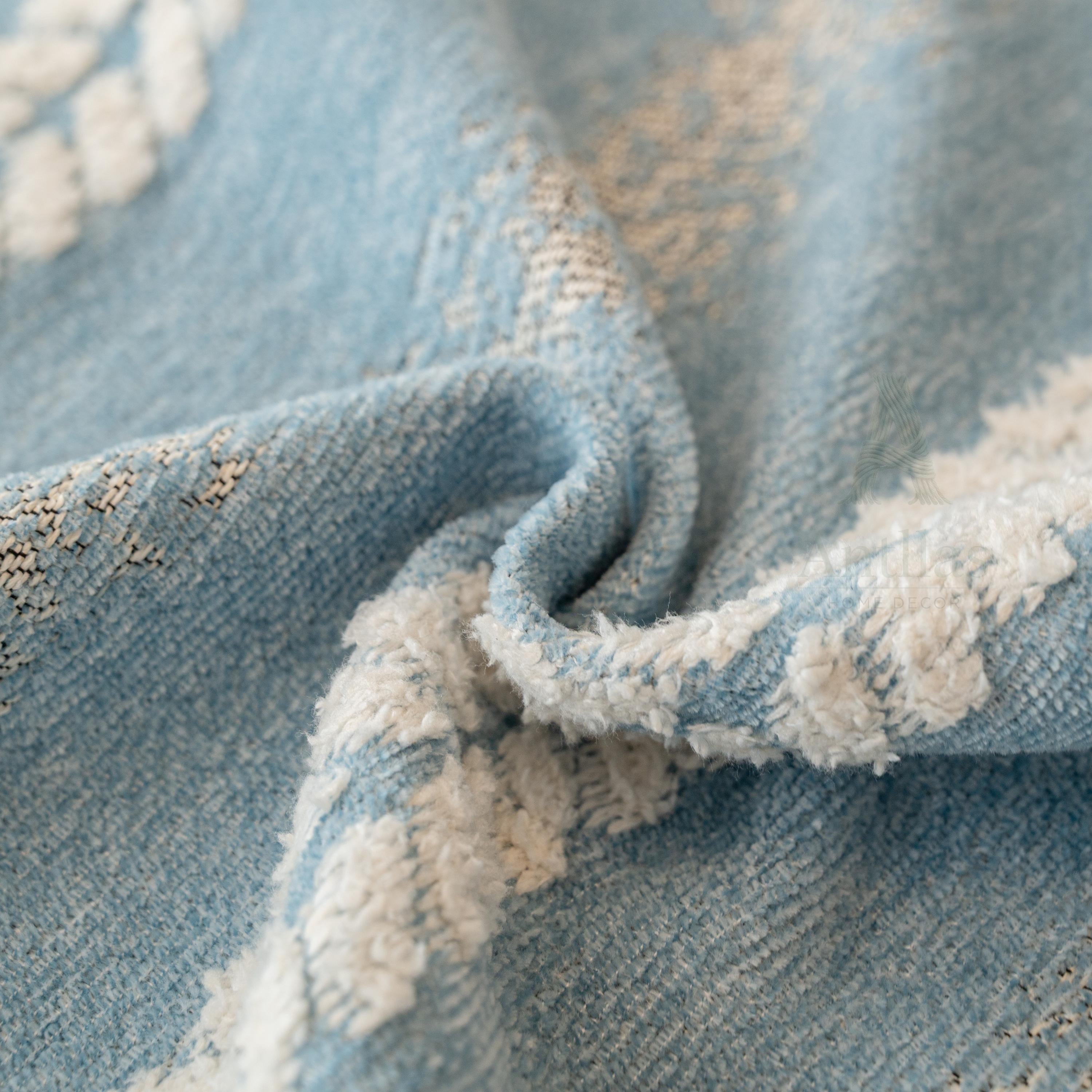 Boho Chenille Sofa Throw Blanket, Tufted Striped Couch Cover, Tassel Furniture Protector