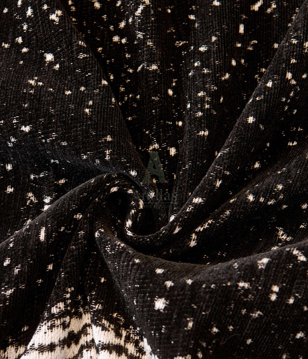Black White Chenille Sofa Throw, Starry Night Couch Cover, Heavyweight Anti-Pilling Drape