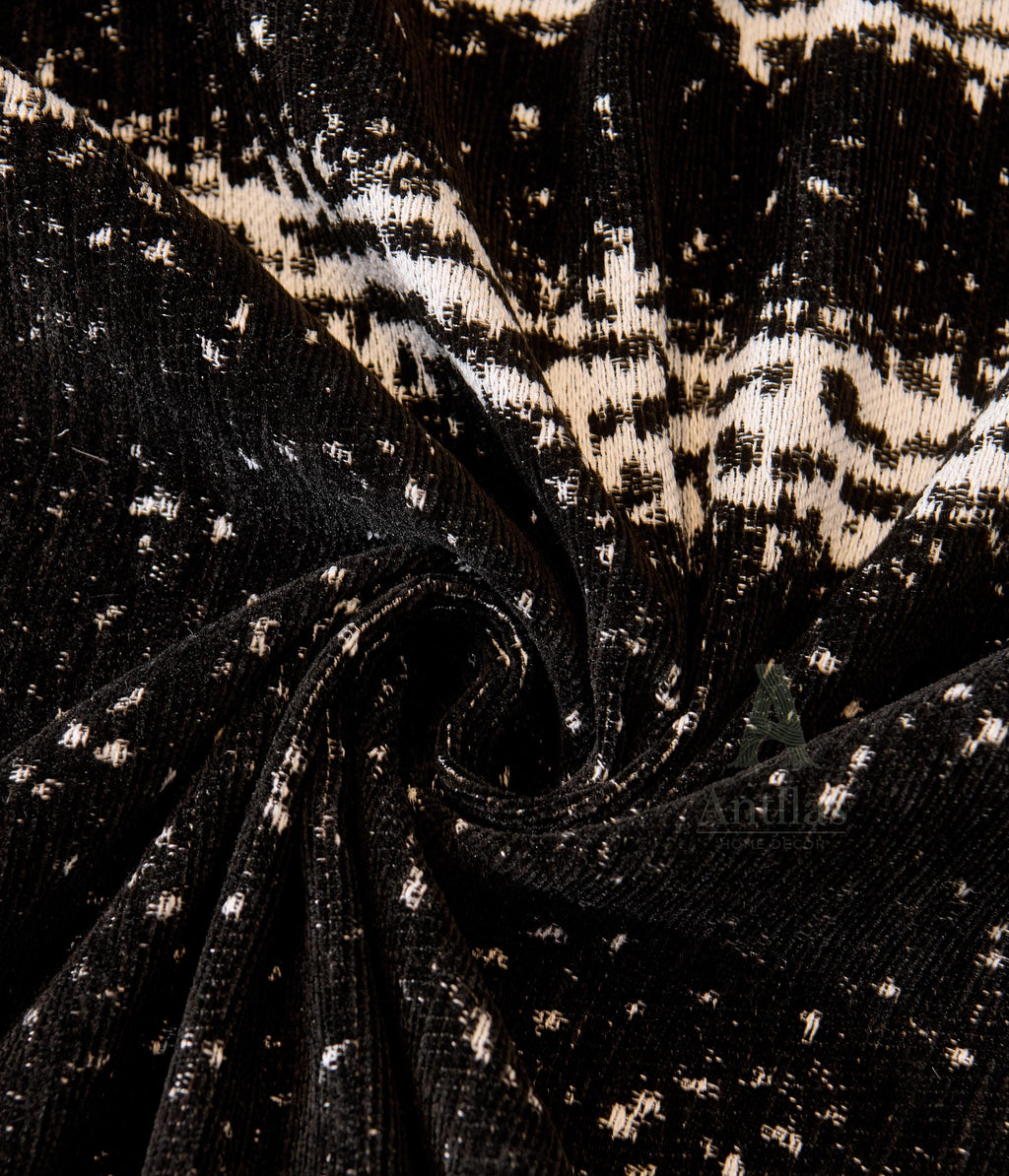 Black White Chenille Sofa Throw, Starry Night Couch Cover, Heavyweight Anti-Pilling Drape