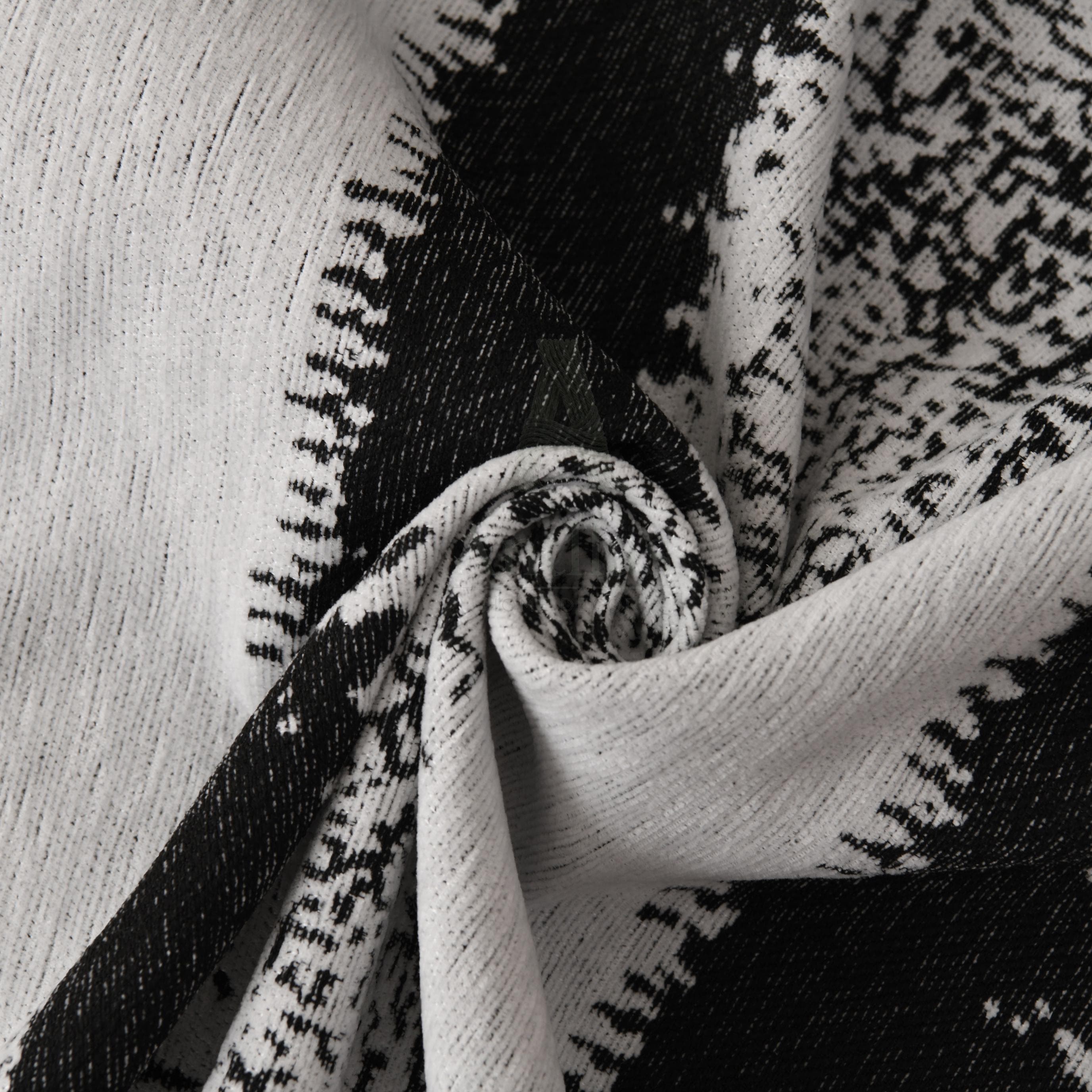Heavyweight Chenille Sofa Throw Blanket, Striped Couch Protector, Pet Friendly Tassel Drape