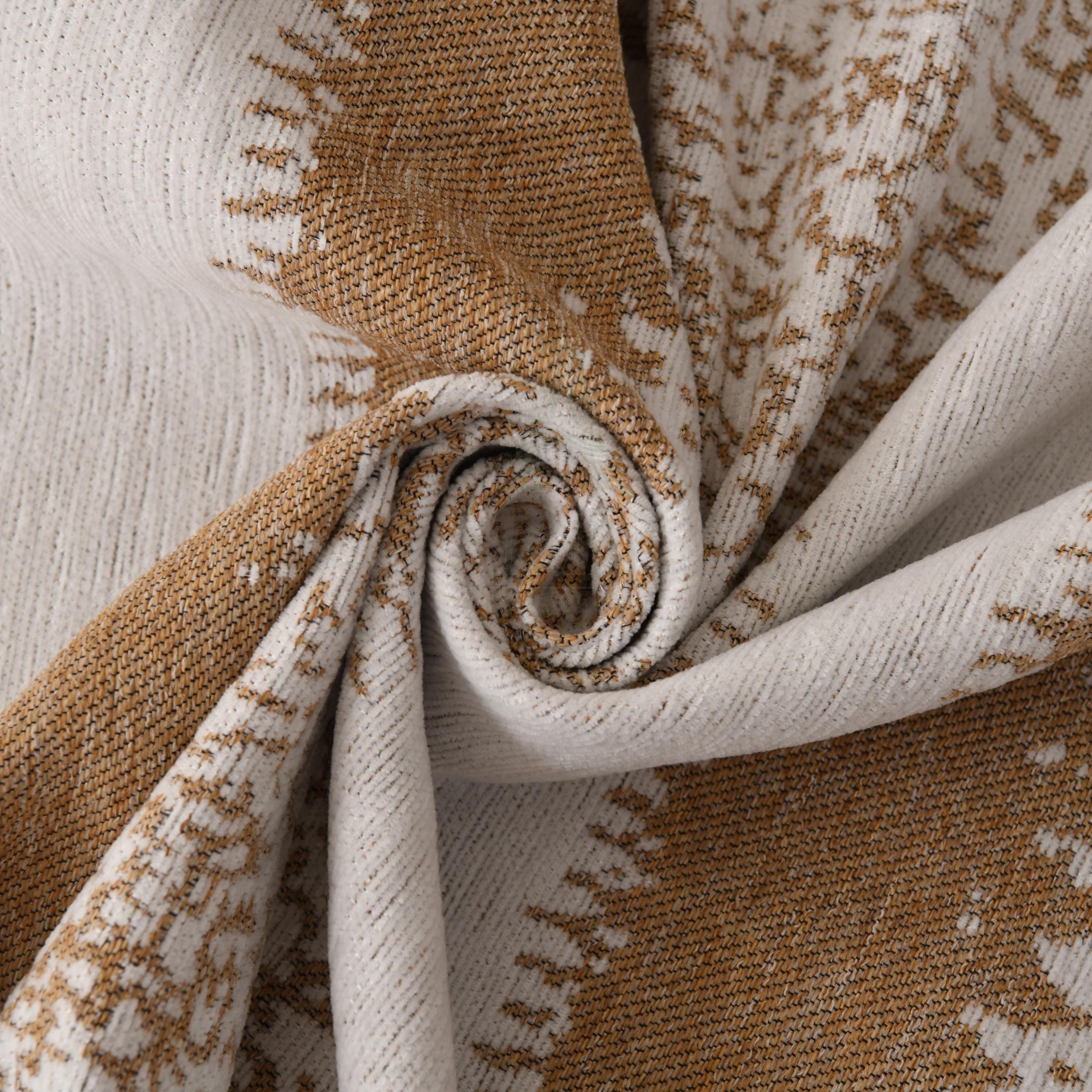 Heavyweight Chenille Sofa Throw Blanket, Striped Couch Protector, Pet Friendly Tassel Drape