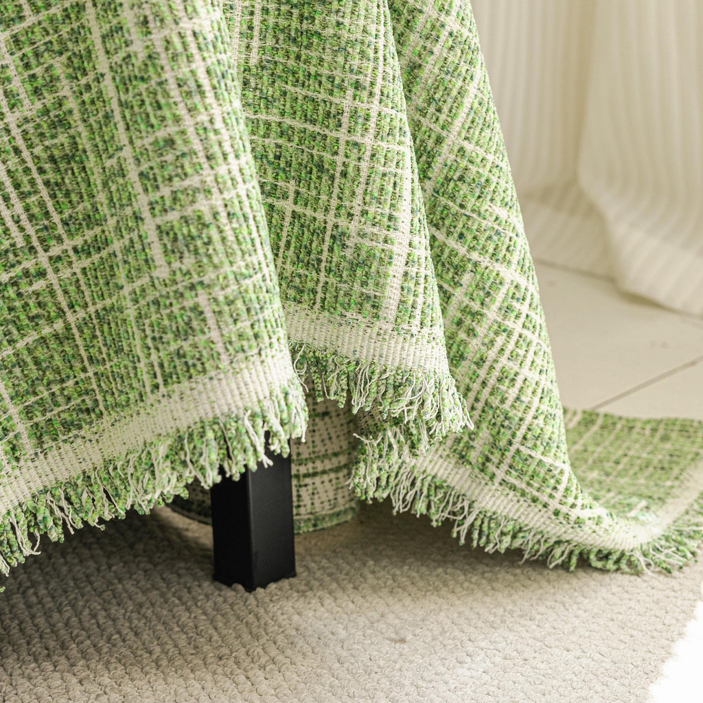 Abstract Line Art Chenille Sofa Throw, Cozy Woven Couch Cover, Romantic Gift