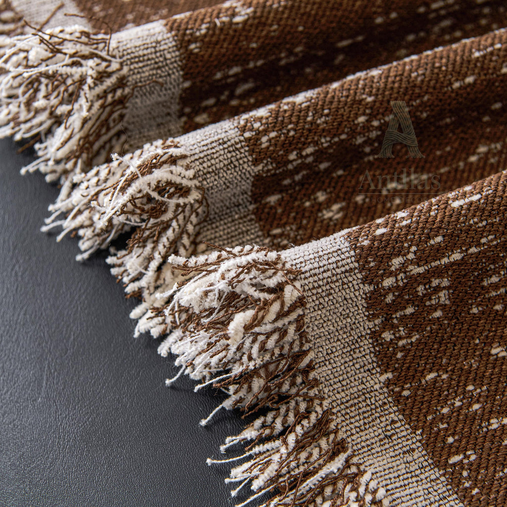 Gradient Chenille Sofa Throw, Heavyweight Couch Cover, Ombre Tassel Furniture Protector