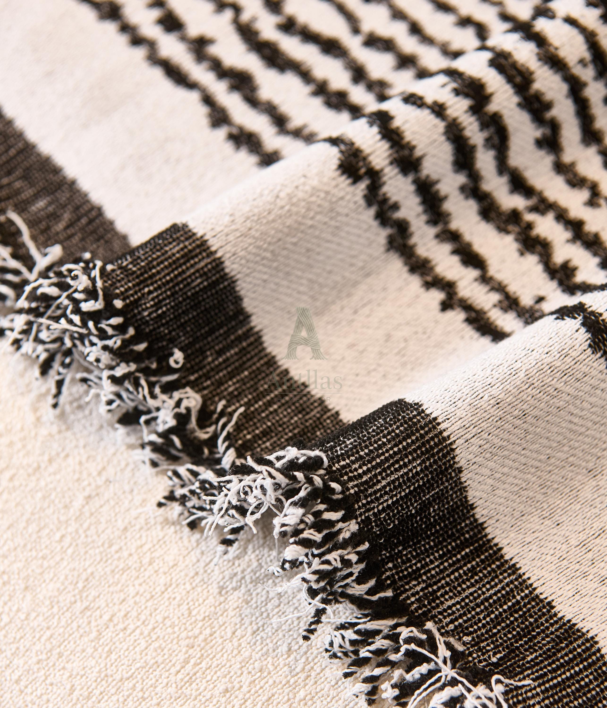 Black White Chenille Sofa Throw, Starry Night Couch Cover, Heavyweight Anti-Pilling Drape