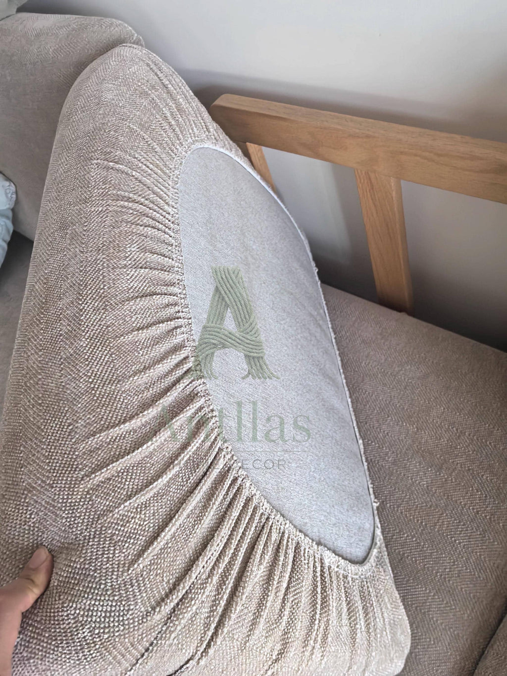 Elastic Chenille Sofa Cushion Cover, Fitted Sheet Fit, Pet Proof Protector