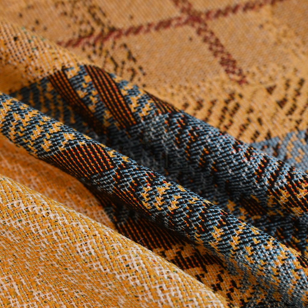 Heavyweight Chenille Sofa Throw, Boho Patchwork Couch Cover, Pet Friendly Furniture Protector
