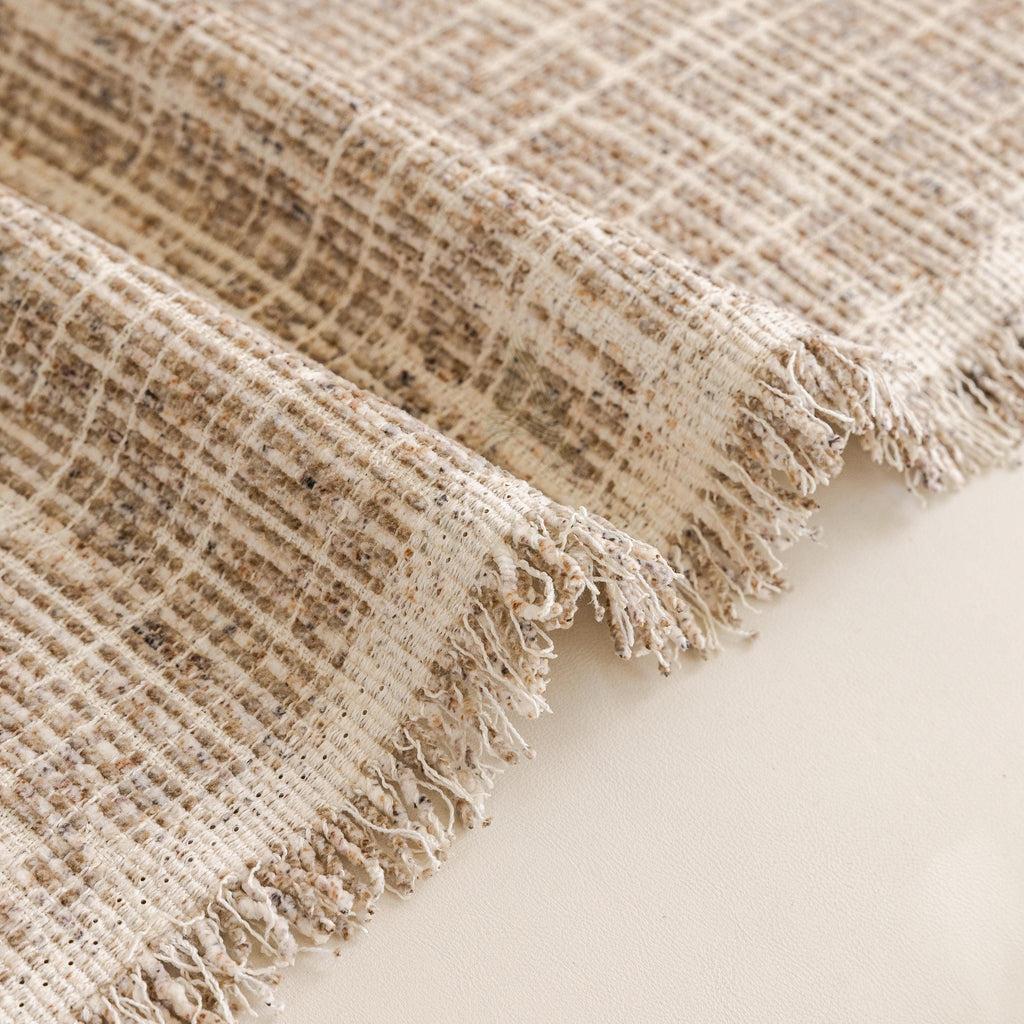 Abstract Line Art Chenille Sofa Throw, Cozy Woven Couch Cover, Romantic Gift