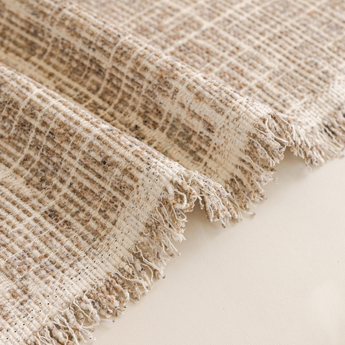 Abstract Line Art Chenille Sofa Throw, Cozy Woven Couch Cover, Romantic Gift