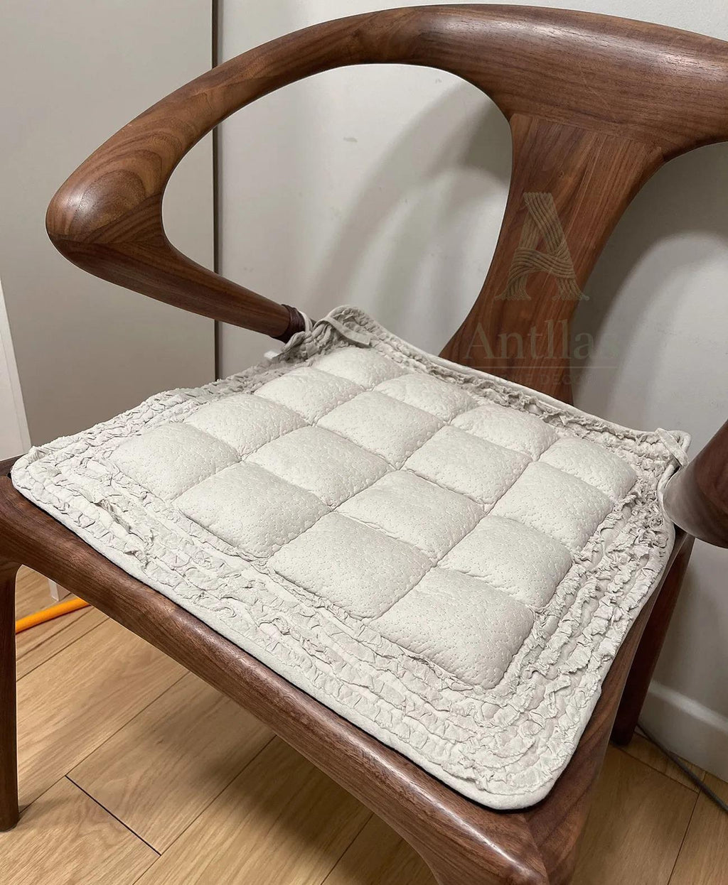 Handmade Patchwork Cotton Seat Cushion: Boho Floral Quilted Pad