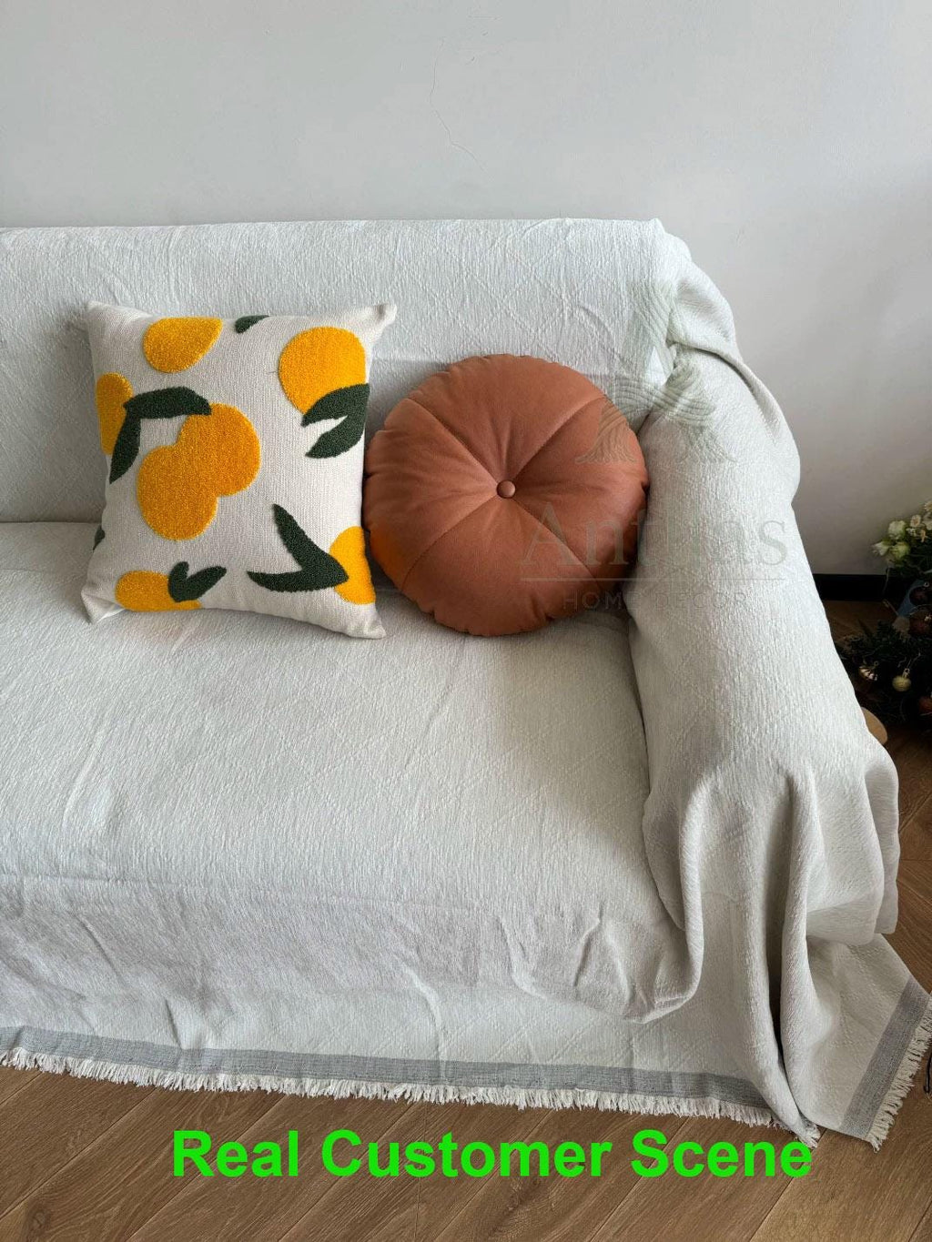 Chenille Striped Waffle Diamond Throw Blanket, Fringe Woven Throw, Colorful Skin-Friendly Couch Cover, Vital Decor Drape