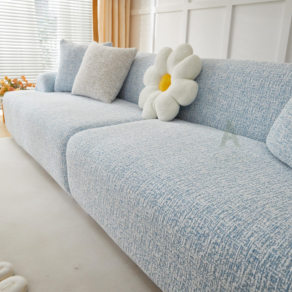 Chenille Full-Cover Sofa Slipcover – Soft, Skin-Friendly, Anti-Slip with Straps – Fits Modular, L-Shaped & Standard Sofas