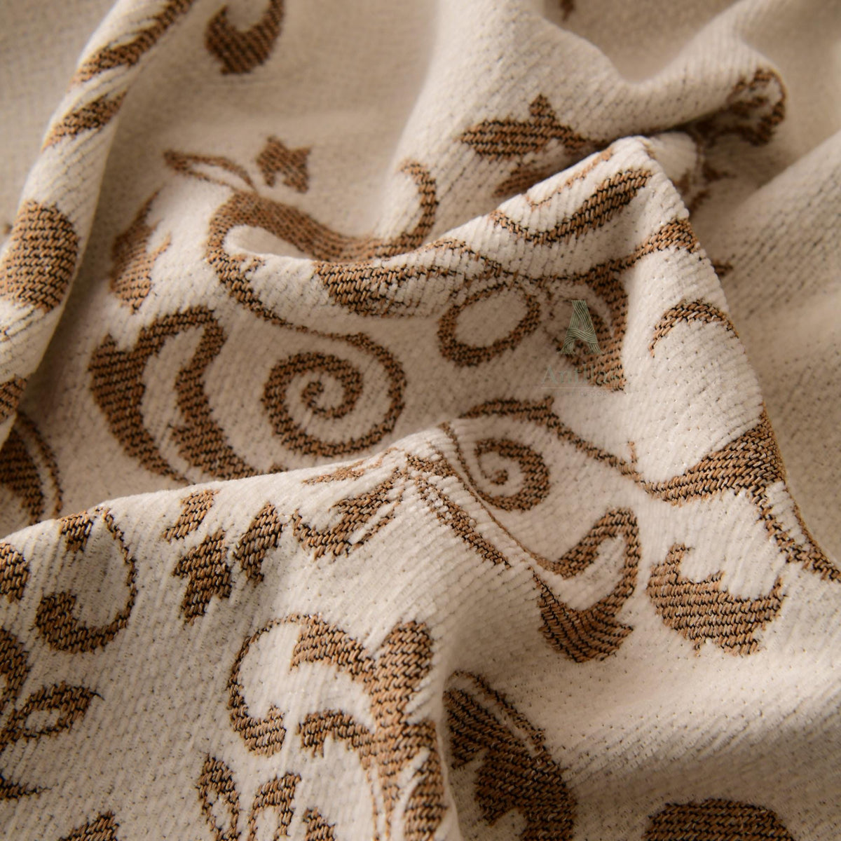 Vintage Totem Sofa Cover, Double Sided Couch Throw, Fringe Sofa Blanket, Beige Brown Green Living Room Decor