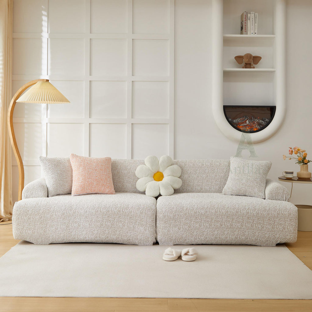 Chenille Full-Cover Sofa Slipcover – Soft, Skin-Friendly, Anti-Slip with Straps – Fits Modular, L-Shaped & Standard Sofas