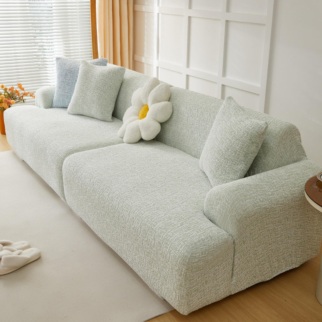 Chenille Full-Cover Sofa Slipcover – Soft, Skin-Friendly, Anti-Slip with Straps – Fits Modular, L-Shaped & Standard Sofas