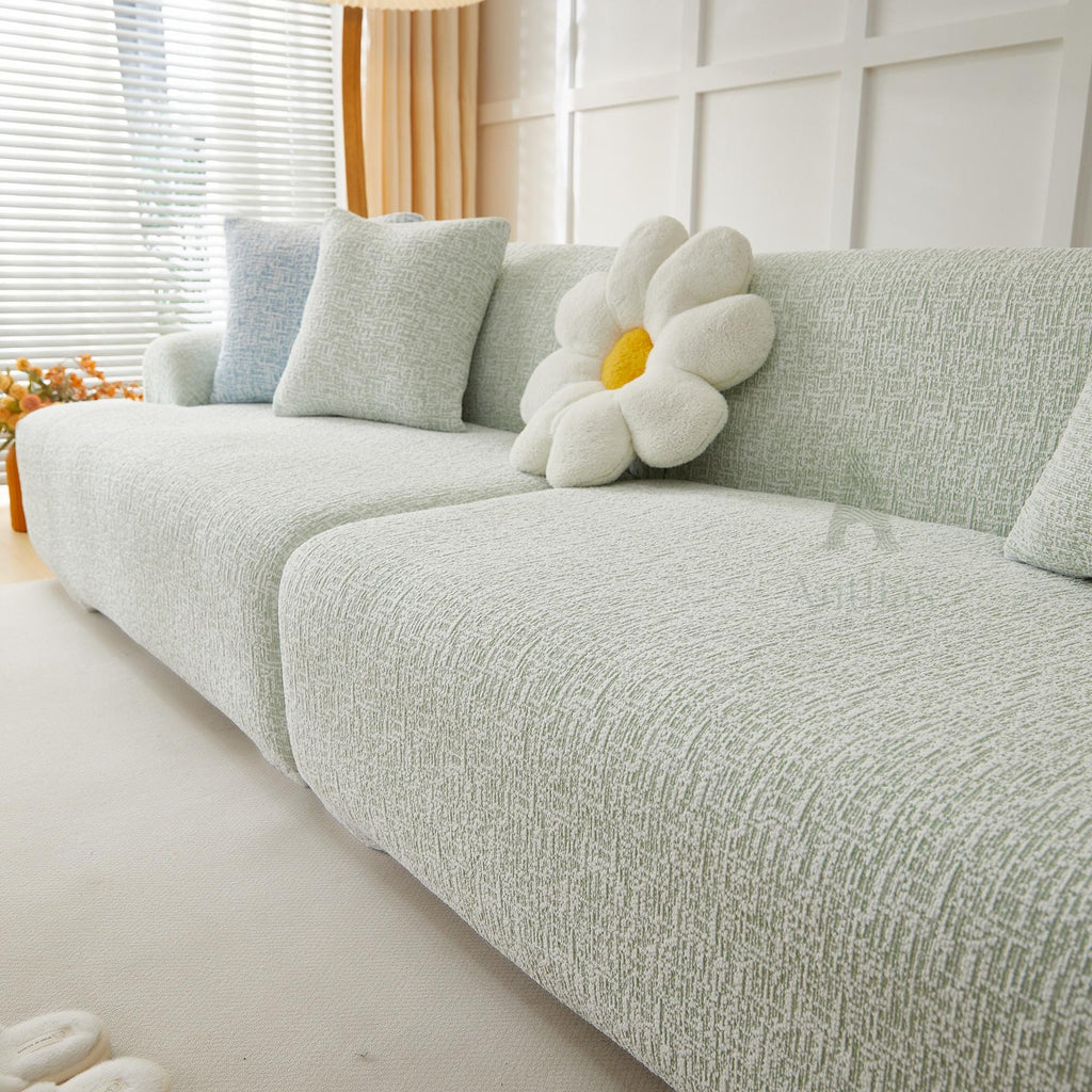 Chenille Full-Cover Sofa Slipcover – Soft, Skin-Friendly, Anti-Slip with Straps – Fits Modular, L-Shaped & Standard Sofas