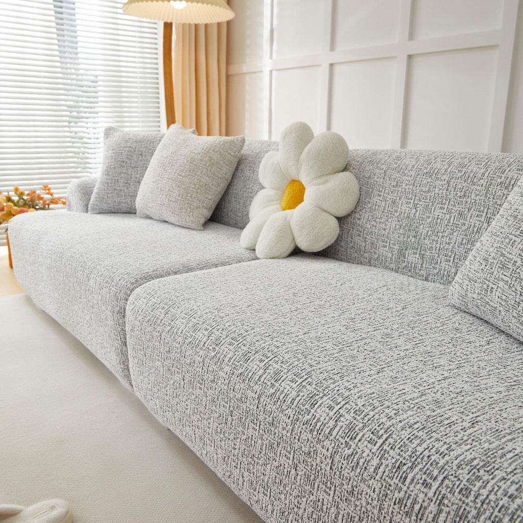 Chenille Full-Cover Sofa Slipcover – Soft, Skin-Friendly, Anti-Slip with Straps – Fits Modular, L-Shaped & Standard Sofas
