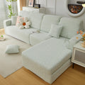 Chenille Sofa Cover, Stretch Sectional Slipcover, Full Wrap Couch Protector for L Shaped Sofa, Colorful Room Decor