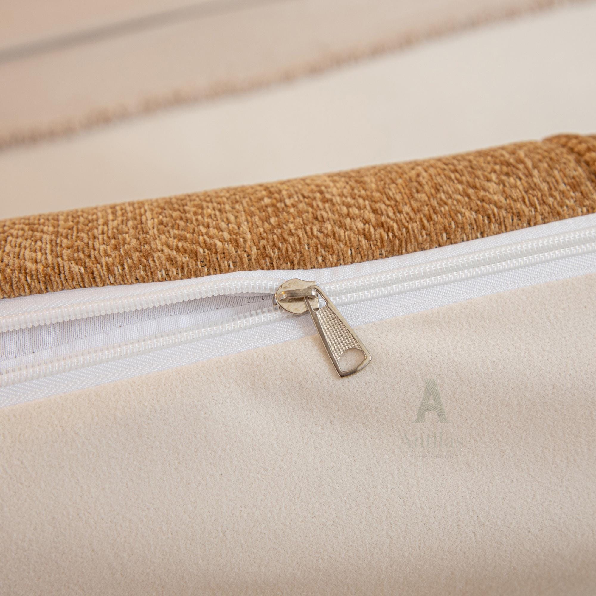 Chenille Headboard Cushion, Soft Bed Backrest, Anti-Collision Reading Pillow, Removable Upholstered Wall Bumper with Ties