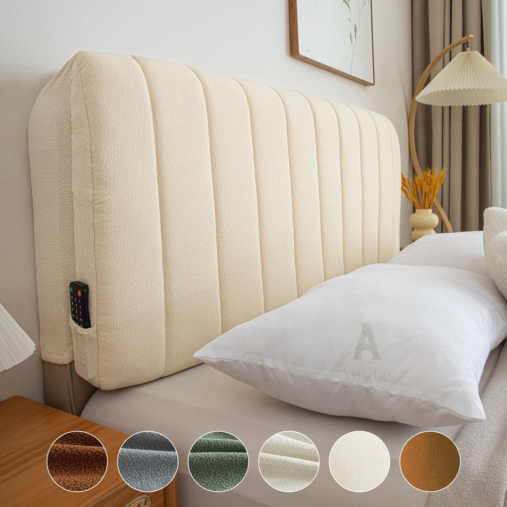 Cream Headboard Cushion, Washable Playpen Bumper Pad, Toddler Bed Backrest, Anti-Collision Nursery Wall Protector, Minimalist Decor