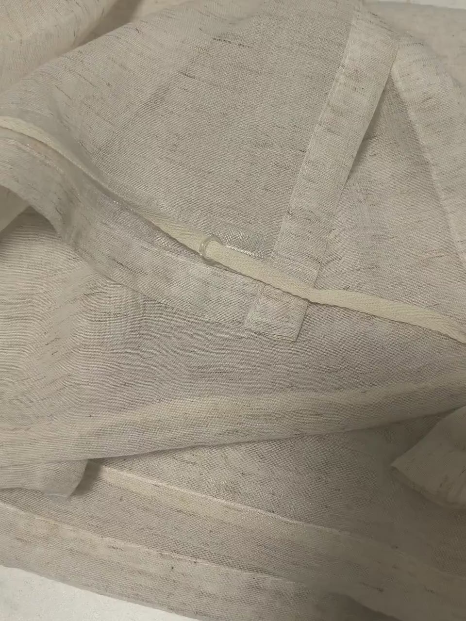 Linen Tie-Up Curtain - French Country Balloon Shade
