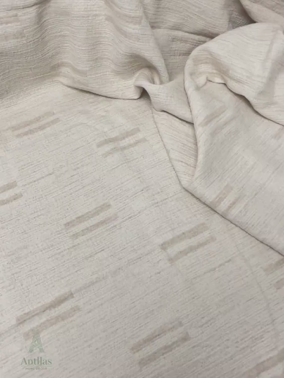 Clean White Oversized Linen Cotton Bedspread: Natural Cream Jacquard Woven Throw (96x98")